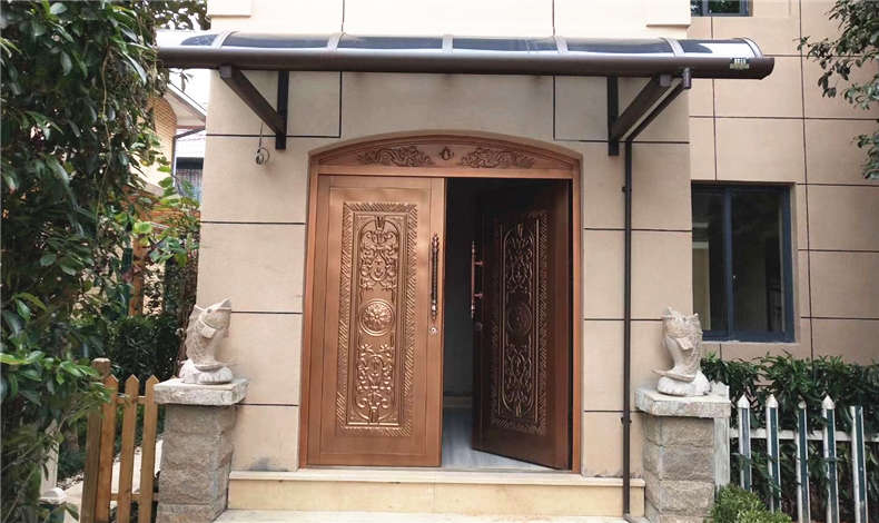 別墅入戶門鋁合金雨棚常規(guī)尺寸是多少？