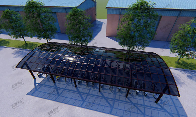 非機動車雨棚尺寸詳細參數(shù)，非機動車雨棚定做廠家來提供